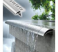 Nez de Marche Ligne de Goutte de Avant-toit, Déflecteur de Toit, Dispositif de Protection de Mur de Balcon et Patio, Canal de Dérivation des Eaux de Pluie(W30mm(1 1/8"),L110cm(43 1/4"))