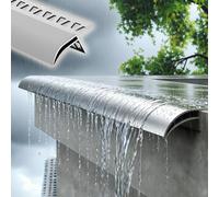 Nez de Marche Ligne de Goutte de Avant-toit, Déflecteur de Toit, Dispositif de Protection de Mur de Balcon et Patio, Canal de Dérivation des Eaux de Pluie(W65mm(2 1/2"),L260cm(102 3/8"))