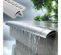 Nez de Marche Ligne de Goutte de Avant-toit, Déflecteur de Toit, Dispositif de Protection de Mur de Balcon et Patio, Canal de Dérivation des Eaux de Pluie(W50mm(2"),L110cm(43 1/4"))