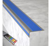 Nez de Marche, Nez D'escalier Antidérapant Autoadhésif, Antiderapant Escalier, Largeur 5 Cm, 7 Cm, Matériau PVC, pour Escaliers Intérieurs et Extérieurs(Blue,120x5x2.5cm/47x2x1in)