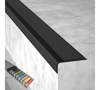 Nez de Marche, Nez D'escalier Antidérapant Autoadhésif, Antiderapant Escalier, Largeur 5 Cm, 7 Cm, Matériau PVC, pour Escaliers Intérieurs et Extérieurs(Black,150x7x2.5cm/59x2.7x1in)