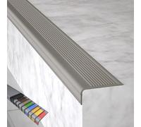 Nez de Marche, Nez D'escalier Antidérapant Autoadhésif, Antiderapant Escalier, Largeur 5 Cm, 7 Cm, Matériau PVC, pour Escaliers Intérieurs et Extérieurs(Gray,200x5x2.5cm/79x2x1in)