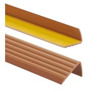 Nez de marche profil d’angle PVC autoadhésif 41x25mm antidérapant, d'escalier-protection, bande de bordure, 100cm, Amber