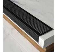 Nez De Marche Profil D’Angle PVC,Intérieur Extérieur Antidérapant Nez De Marche Profilé D'escalier,Ignifuge et imperméable,Escaliers,Marches,Temps Pluvieux Ou Neigeux(Nero,6 * 3cm*1m)