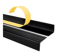 Nez de marche profilé d'escalier, PVC, adhésif et antidérapant, noir, 40x25, 80cm, ND