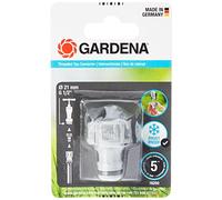 Nez de robinet 21 mm (G 1/2 Pouce) de Gardena : raccord pour robinets avec filetage, raccordement étanche, manipulation facile, emballé (18200-20)