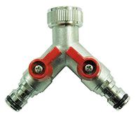 Nez de robinet automatique nickelé 2 sorties | Boutté