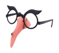 Nez de sorcière avec lunettes, accessoire de costume amusant, 10 x 4,5 cm, accessoire de maquillage léger et effrayant pour bal masqué, déguisement, fêtes d'anniversaire, Halloween et décoration de