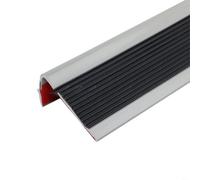 Nez d'escalier avec bord en caoutchouc avec forte adhérence pour éviter les glissements sur le bois, le carrelage, l'acier et les escaliers en fer (noir)