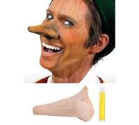Nez long mensonge - Application en latex avec colle pour la peau - Accessoire de costume à effet spécial - Maquillage pour Halloween, carnaval et fête d'horreur