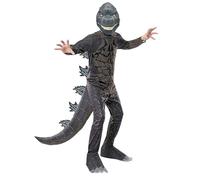 nezababy Costume de dinosaure pour enfant Dino Godzilla avec masque de dinosaure Halloween Raptor T Rex Dragon Onesie Costume de carnaval (bleu, S)