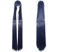 NEZIH 420G 60Inch 150Cm Long Long Sexy Cosplay Perruques for Femmes Holloween Party Anime Perruque Droit Bleu Dark Bleu Cosplay Perruque 150Cm One Taille Longue Perruque Droite