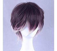 NEZIH Anime Coser Wig Anime Diabolik Amants Mukami Ruki Perruque Cosplay Hommes Short Ombre Perruque Synthétique Résistant À La Chaleur, avec Bonnet De Perruque, Accessoires De Décoration
