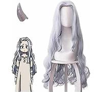 NEZIH Anime Coser Wig Perruque Cosnoble Eri Cosplay avec Clip Horn Anime My Hero Academia Costume Coiffure Coiffure Éri Gris Coiffure, avec Bonnet De Perruque, Accessoires De Décoration
