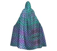 NEZIH Cape sirène à capuche pour adultes, motif poisson sorcière et vampire, convient pour les fêtes de carnaval