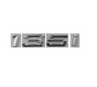 NEZIH Chrome Brillant Argent ABS Chiffres Lettres Mots Coffre de Voiture Badge emblème Lettre Autocollant Autocollant Compatible avec BMW série 1 135i Autocollant de Logo d’emblème