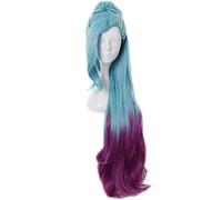 NEZIH Cosplay Wig Jeu Cosplay KDA Seraphine Longue Queue De Cheval K/DA Seraphine Perruque De Cheveux, Convient pour La Fête d'halloween, La Vie Nocturne, Le Carnaval, Le Cadeau Anime