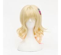 NEZIH Cosplay Wig Jeu De Rôle for Les Amoureux De Diabolik Cosplay Perruque Komori Yui Blond Clair avec Rose Cos Perruques avec Couvre-Chef en Épingle À Cheveux, avec Bonnet De Perruque