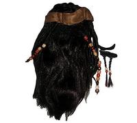 NEZIH Costume d'halloween pour Homme Adulte - Capitaine De Pirate Jack Sparrow - Perruques - Chapeau De Pirates des Caraïbes - Accessoires De Cosplay, avec Bonnet De Perruque