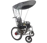 NEZIH Couvercle de Parts de Soleil Universal Electric Wheelchair, Support de Parapluie Auvent Extérieur Réglable, Couvercle de Pluie de Sun Shade/Black/Winter Style2