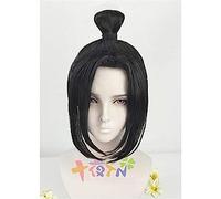 NEZIH Grand Maître De La Culture Démoniaque Wei Wuxian Style Cosplay Perruque De Cheveux 7 Ver COS, Convient pour La Fête d'halloween, avec Chapeau De Perruque, Accessoires De Décoration,D