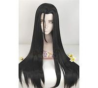 NEZIH Grand Maître De La Culture Démoniaque Wei Wuxian Style Cosplay Perruque De Cheveux 7 Ver COS, Convient pour La Fête d'halloween, avec Chapeau De Perruque, Accessoires De Décoration,E