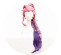 NEZIH KDA Seraphine Perruque Cosplay, Cheveux Violets Roses, Un Filet À Cheveux Gratuit, Convient pour Halloween, Fête, Carnaval, Vie Nocturne, Cadeau Animé