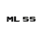NEZIH Noir Mat ML 55" Autocollant de décalcomanie d'insigne de numéro de Mots de Lettres arrière de Coffre de Voiture Compatible avec Mercedes Benz Classe ML ML55 AMG Autocollant de Logo d’emblème
