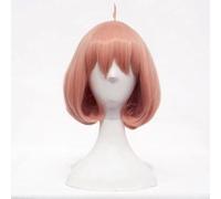 NEZIH Perruque Beyond The Boundary Kuriyama Mirai Perruque Anime Cosplay, Perruque frisée Rose, Convient pour Halloween, Fête, Carnaval, Vie Nocturne, Concert, avec Bonnet De Perruque, Cadeau Animé