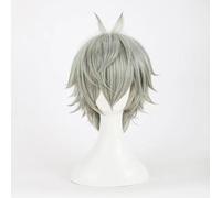 NEZIH Perruque Cosplay Anime, Ensemble Stars Sena Izumi Perruque, Cheveux Courts Gris, avec Filet De Cheveux Gratuit, pour Fête Carnaval Halloween Perruques, Accessoires De Décoration