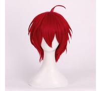 NEZIH Perruque Cosplay Anime, Kuroko's Basketball Akashi Seijuro Perruque, Perruque Courte Rouge, avec Filet De Cheveux Gratuit, pour Fête Carnaval Halloween Perruques, Cadeau Animé