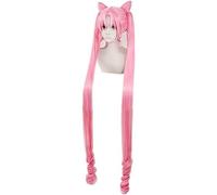 NEZIH Perruque Cosplay,Perruque De Cosplay Sailor Moon Sailor Chibi,Long Braids Pink Perruque,avec Filet De Cheveux Gratuit,Halloween Costume Cosplay,pour Fête Carnaval Noël, Accessoires,A