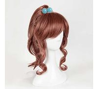 NEZIH Perruque Cosplay,Perruque De Cosplay Sailor Moon Sailor Jupiter,Long Brown Perruque,avec Filet De Cheveux Gratuit,Halloween Costume Cosplay,pour Fête Carnaval Noël, Accessoires,Bleu