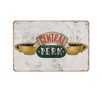 NEZIH Plaque murale rétro en métal Friends Central Perk - Décoration pour bar, café, garage - 20,3 x 30,5 cm