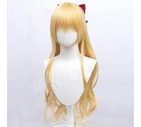 NEZIH Sailor Moon Cosplay Sailor Venus Perruque Vêtements Golden Perruque Synthétique Perruque Synthétique + Accessoires for Cheveux + Perruque, Cadeau De Fan D'anime, Accessoires De Décoration