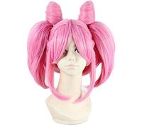NEZIH Sailor Moon Sailor Chibi USA Chibiusa Courte Clip Pink Poile Ponye Résistant À La Chaleur Synthétique Costume Costume Costume Perruque, avec Bonnet De Perruque, Accessoires Décoratifs