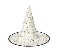NEZIH Sparsed Dreamy Stars And Spots Print Halloween Hat Accessory Adultes Costume Party Cone Witch Hat Women Kids Girls Boys