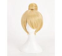 NEZIH Tinker Bell Cosplay Perruque Gradual Perruque Chignon Doré Anime Cheveux Synthétiques Adulte Jeu De Rôle Cosplay Anime Perruque Coser, avec Bonnet De Perruque, Décoration d'halloween