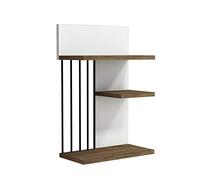 Nezma Sapphire Étagère murale moderne à 3 étages avec revêtement mélaminé Blanc Peu encombrant pour plusieurs objets dans la chambre à coucher, le salon, la cuisine et le couloir