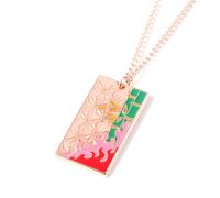 (Nezuko Pink)Collier pendentif Demon Slayer Kimetsu No Yaiba Tomioka Giyuu pour fans anime
