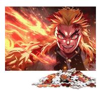 Nezuko Tanjiro Demon Slayer Puzzles en Bois Adultes 1000 Pièces Jeux Éducatifs Jeu De Défi Familial Décoration Intérieure Cadeaux d'anniversaire pour Stress Relief Toy 1000pcs (75x50cm)