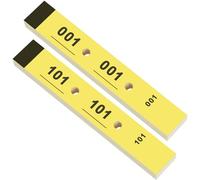 Nezyo 200 Tickets Vestiaire Numérotés 3 x 20 cm Ticket Tombola Numéroté de 1 à 200 Carnet Tombola Billets de Tombola Perforés et Détachables 3 Parties pour Vestiaires Tirages au Sort(Jaune,1-200)