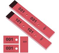 Nezyo 200 Tickets Vestiaire Numérotés 3 x 20 cm Ticket Tombola Numéroté de 1 à 200 Carnet Tombola Billets de Tombola Perforés et Détachables 3 Parties pour Vestiaires Tirages au Sort