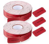 Nezyo 2000 Pièces Tickets de Boissons Gratuites Buffet Restaurant Étiquettes de Prix para Magasin Jetons Détachables Ticket Vestiaire pour Fête Mariage Club Bar Événement(Rouge,Wertmarke)