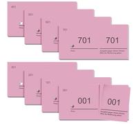 Nezyo 8 Carnets de Tickets de Tombola Numérotés 1 à 800 Tickets de Repas Billets de Boisson Jetons de Buvette Étiquettes de Vestiaire Prédécoupés pour Fête Mariage Événement Salon Club(Rose)