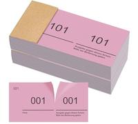Nezyo Blocs Numérotés de 1-200 Tickets Doubles Numérotés Billet Vestiaire 10 cm X 5 cm pour Ticket Repas Vestiaire Événements Fêtes Salons Vetement et Friandises(Rose)