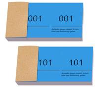 Nezyo Blocs Numérotés de 1-200 Tickets Doubles Numérotés Billet Vestiaire 10 cm X 5 cm pour Ticket Repas Vestiaire Événements Fêtes Salons Vetement et Friandises(Bleu roi)