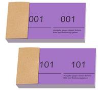Nezyo Blocs Numérotés de 1-200 Tickets Doubles Numérotés Billet Vestiaire 10 cm X 5 cm pour Ticket Repas Vestiaire Événements Fêtes Salons Vetement et Friandises(Lilas)