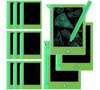 Nezyo Lot de 12 tablettes d'écriture LCD en forme de coquillage de tortue verte de 11,7 cm, mini tablette à dessin animé, fournitures de fête d'anniversaire sur le thème de la tortue de dessin animé