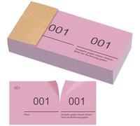 Nezyo Numéros Doubles de 1 à 100 sur Bloc Billets de Tombola Blocs de Numéros 10 cm X 5 cm pour Vestiaires, Tirages au Sort, Événements, Fêtes, Salons(Rose)